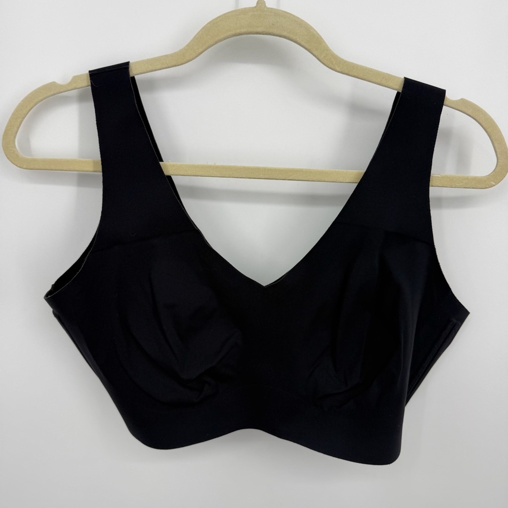 Honeylove Pullover Comfort Bra Womens XL V Neck black